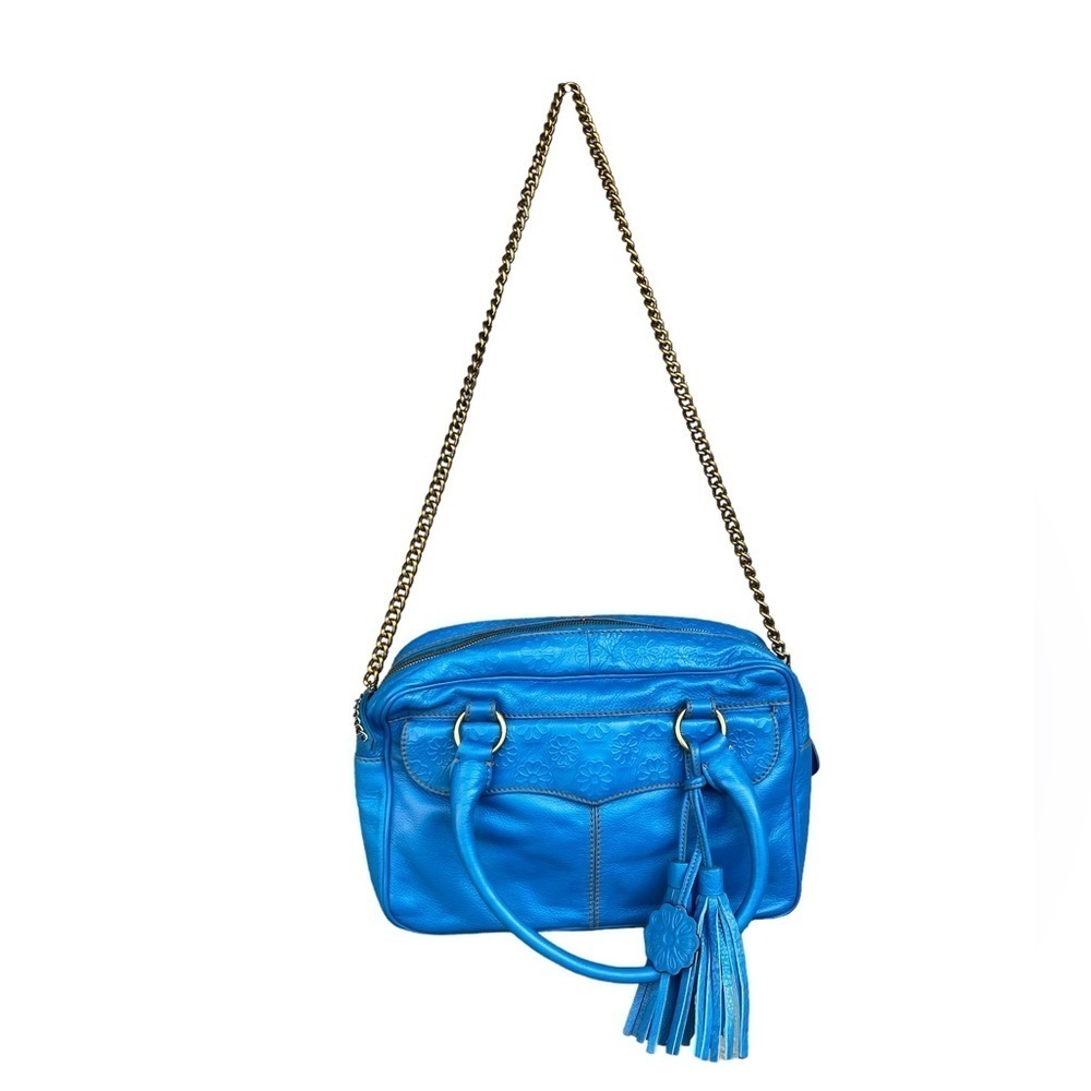 Isabella Fiore Top Zip Shoulder Bag Blue Bell NWT​​​​​ - Picture 2 of 10